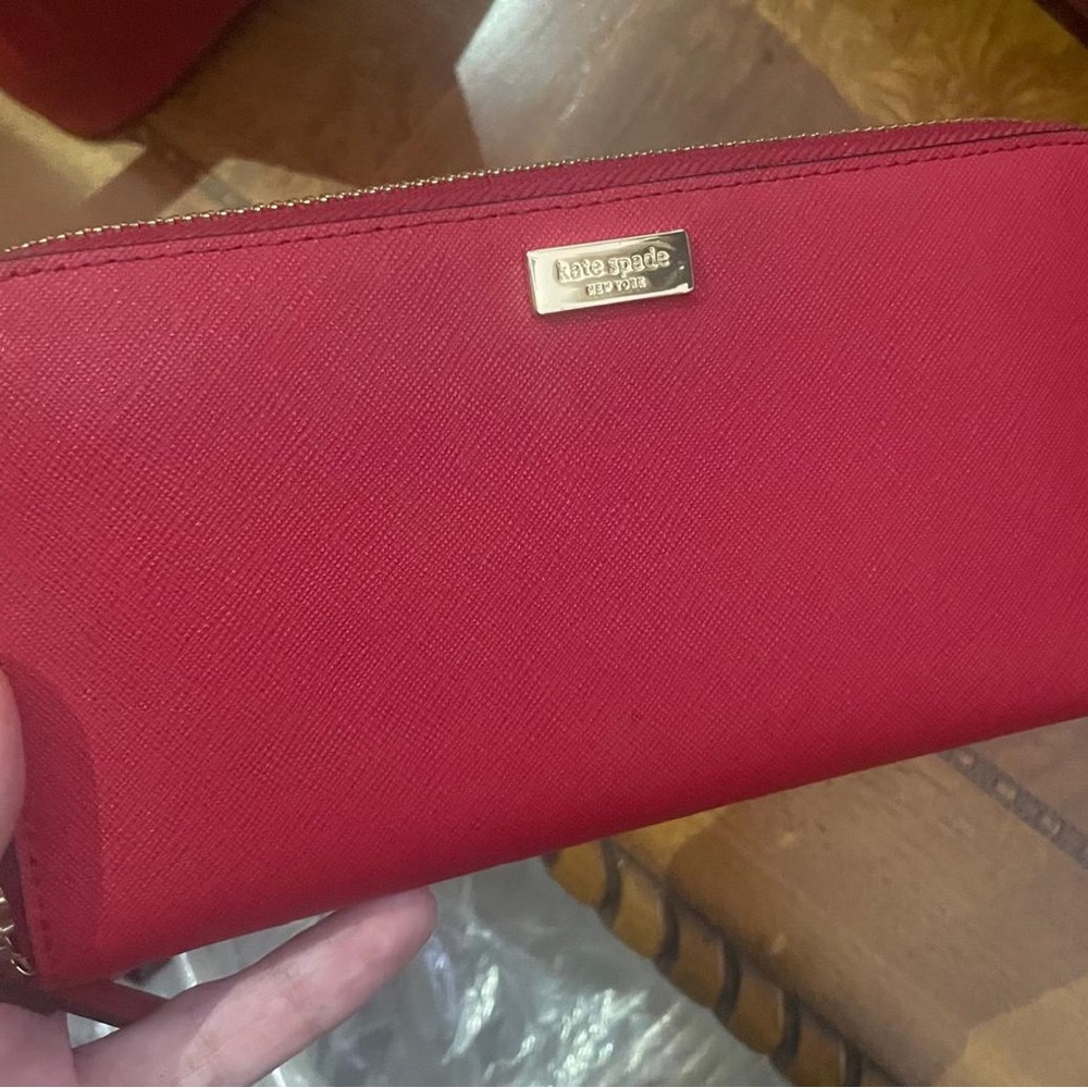 Kate Spade Cherry Red Zip-Around Wallet